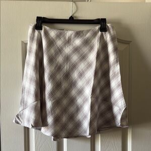 She + Sky NWT off white and light brown lined mini skirt size L